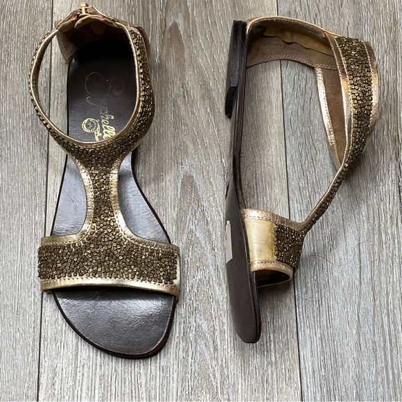 Seychelles Women’s Beaded Open Toe Sandals Leather Ankle Strap Size 7.5 - Picture 4 of 16